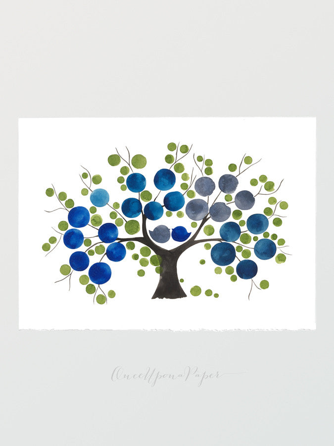 Guest book tree keepsake Wedding tree painting Custom offers watercolor gift - rustic guestbook by Elena Berlo